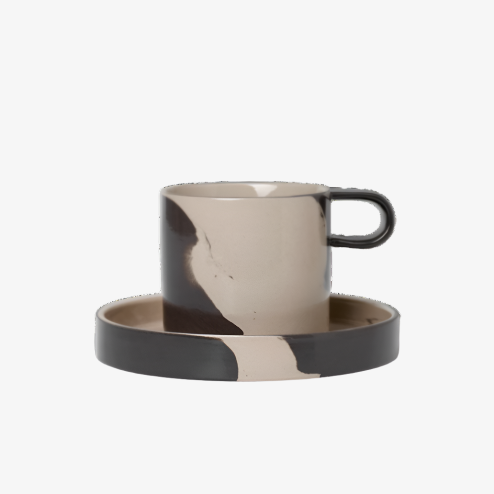 Inlay Cup with Saucer