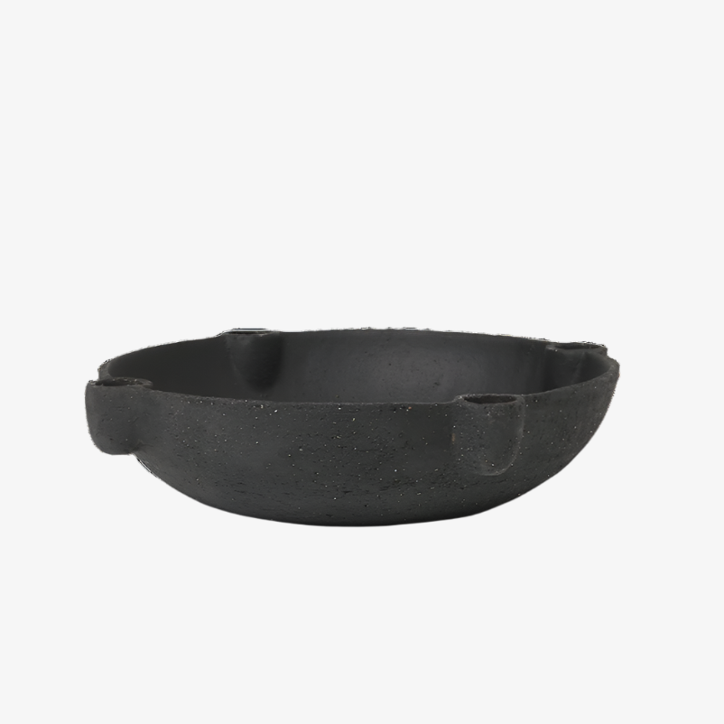 Bowl Candle Holder Dark Grey