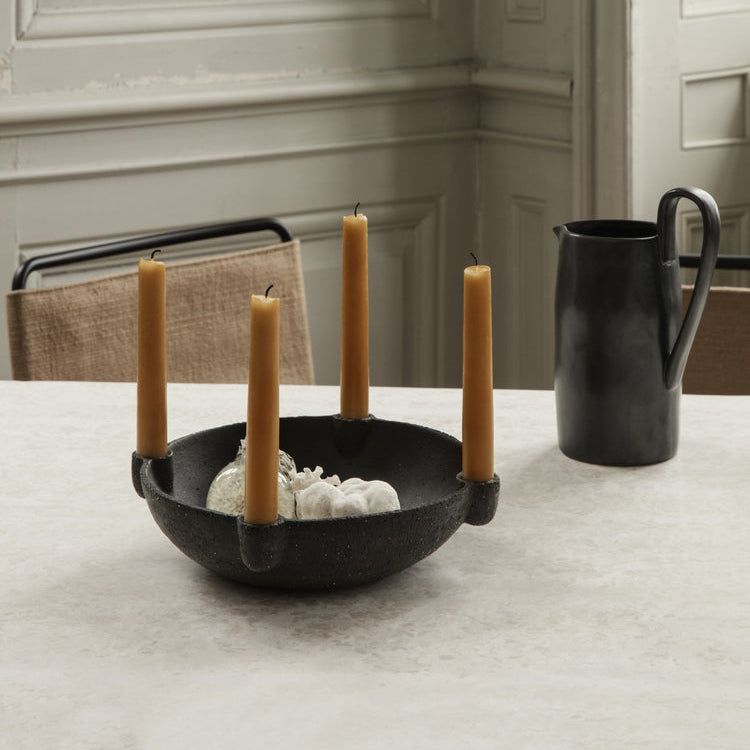 Bowl Candle Holder Dark Grey