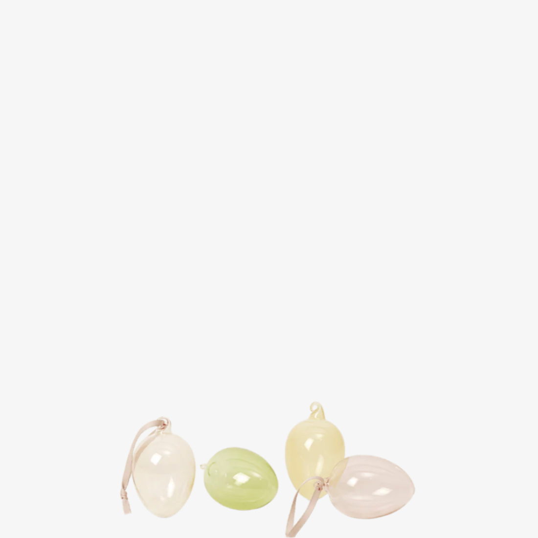 Glass Easter Eggs - Set of 4