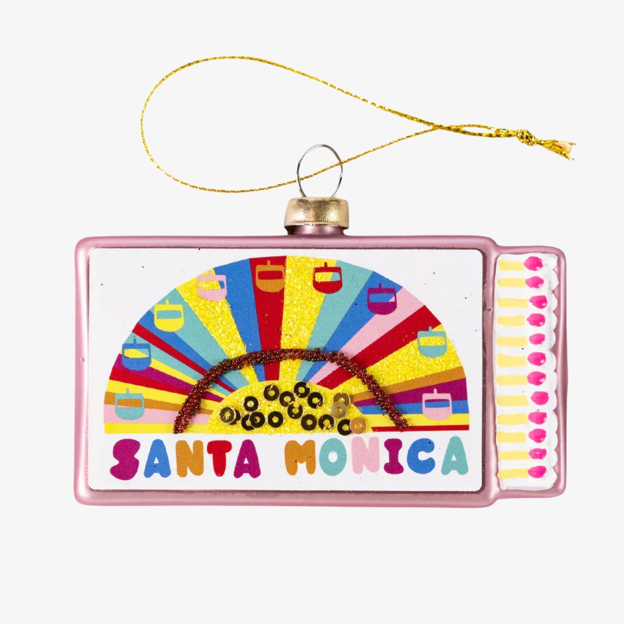 Santa Monica Matchbook Ornament