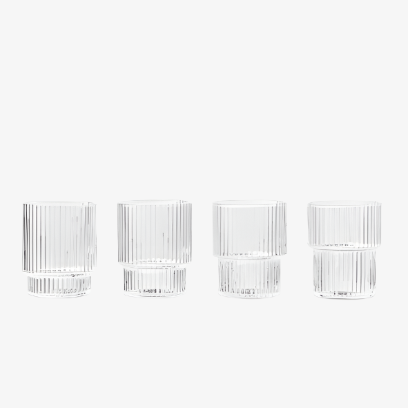 Ripple Small Glasses - Set of 4