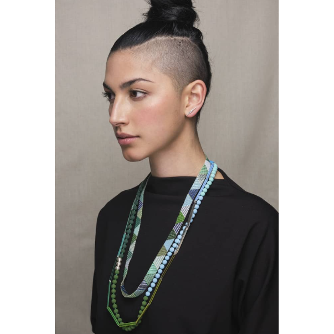 Delicas Necklace Blue - Green 27.5"