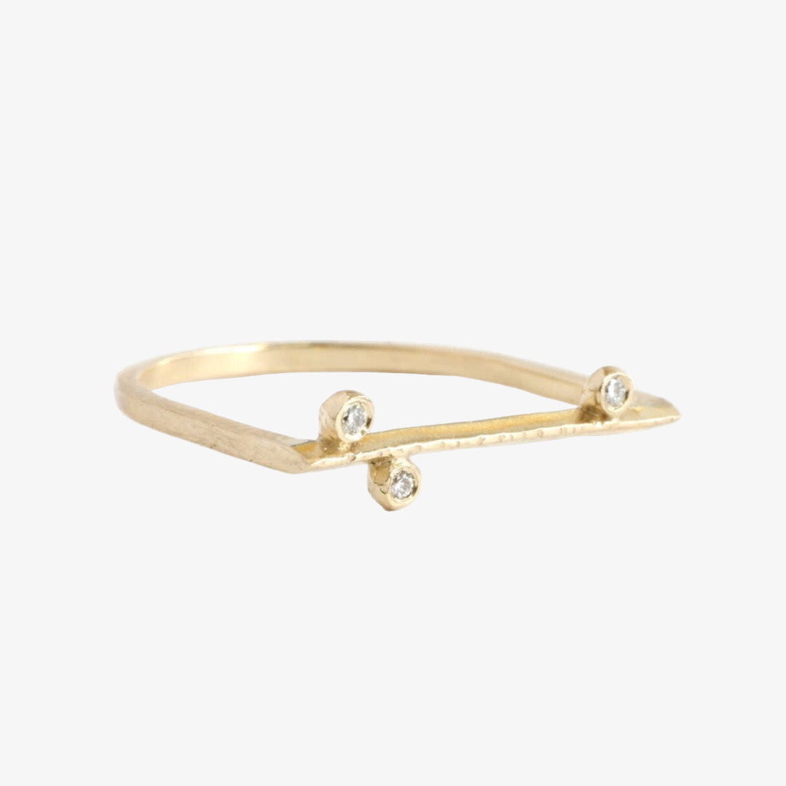 Minimalist Diamond U Ring