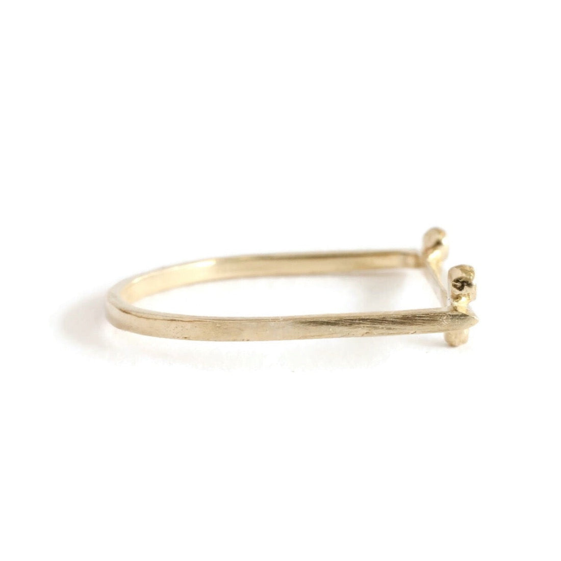 Minimalist Diamond U Ring