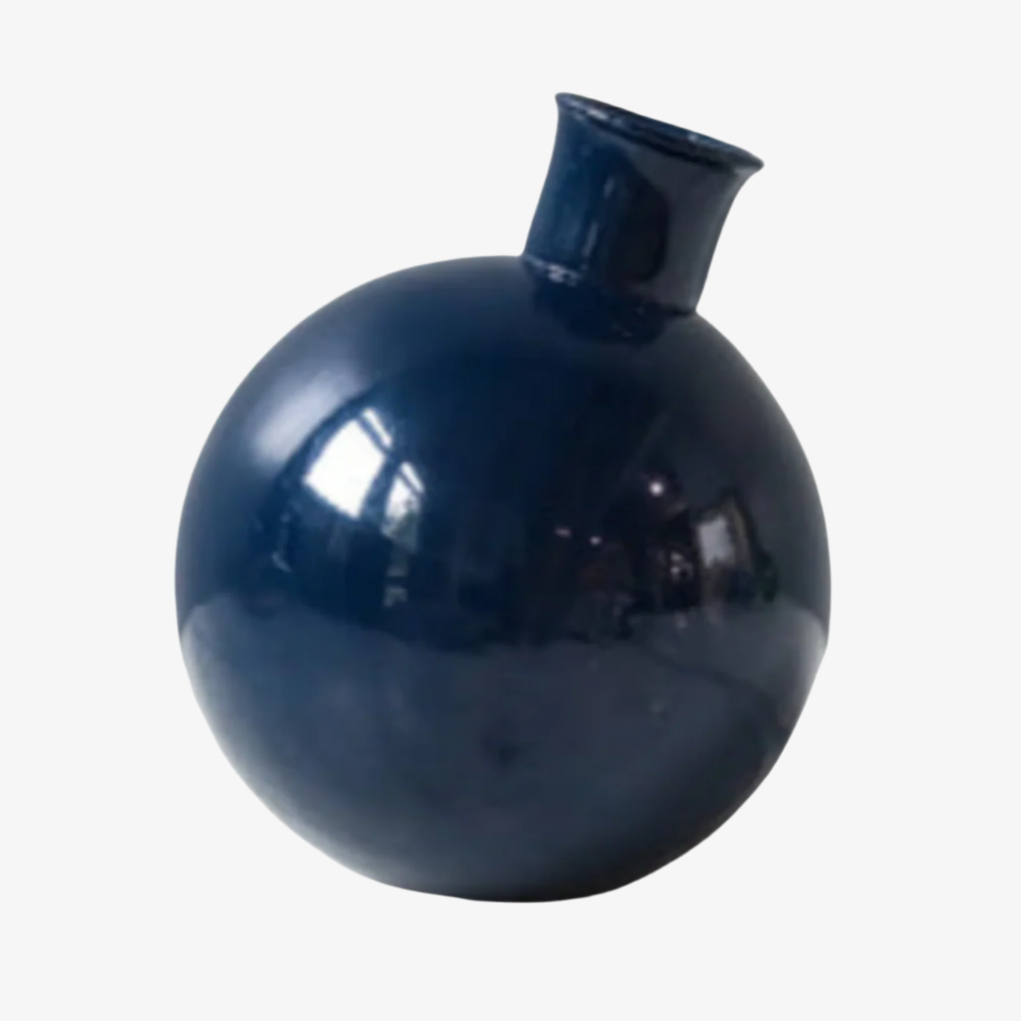 Navy Sphere Bud Vase