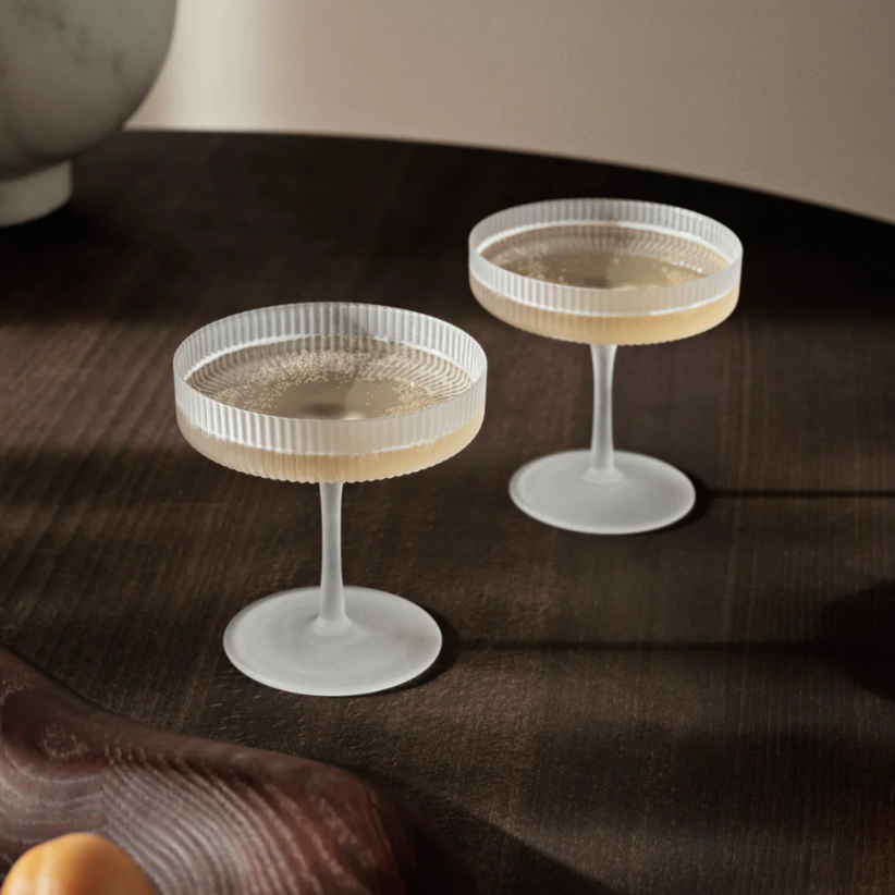 Ripple Champagne Saucers - Set of 2