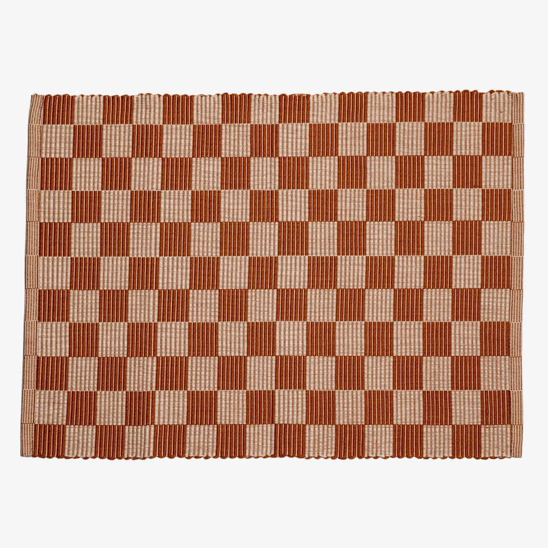 Brown Checkered Placemats Set of 4