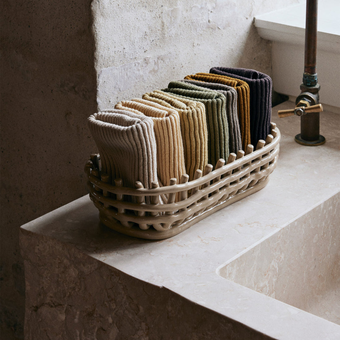 Ceramic Basket - Oval