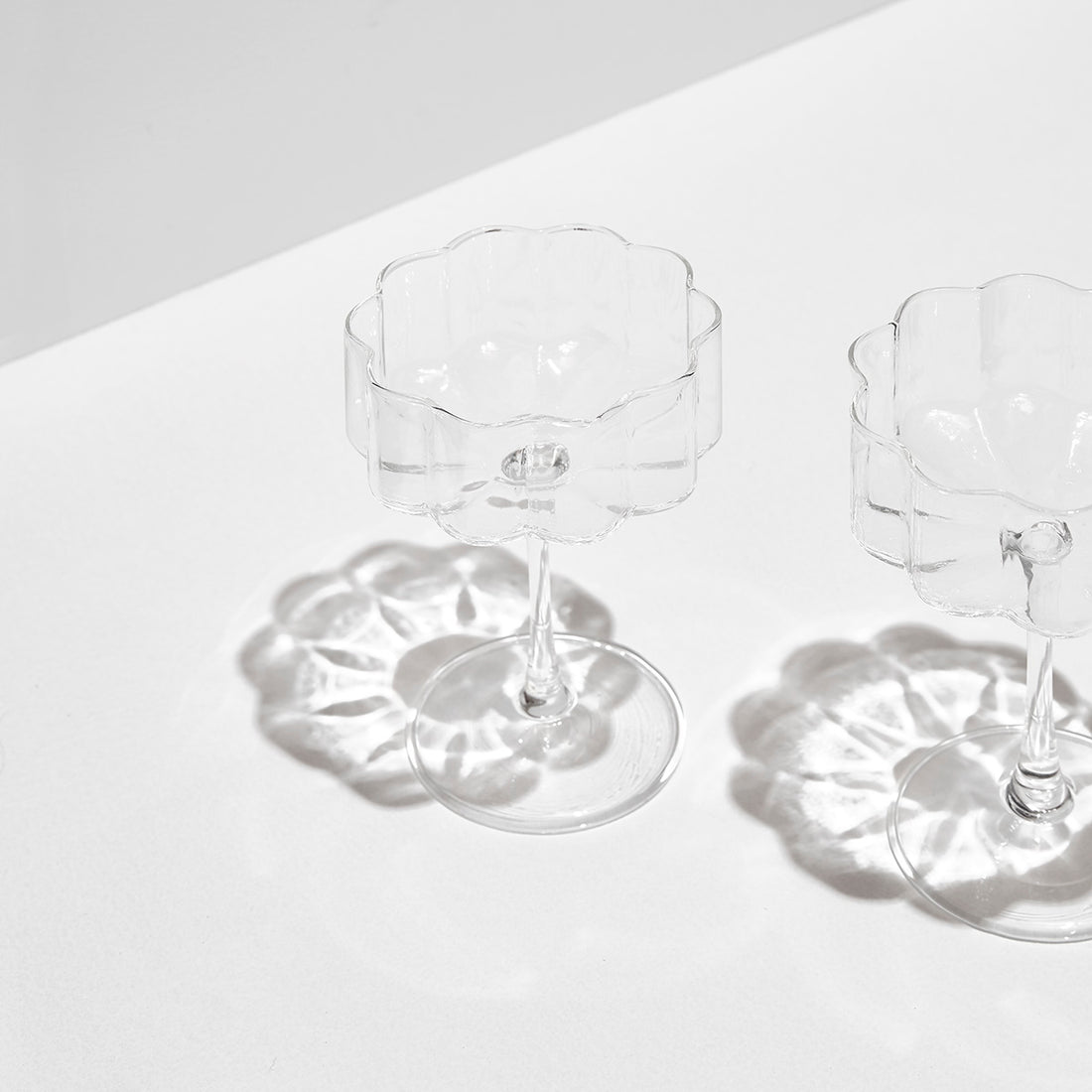 Two x Wave Coupe Glasses (Clear) - Set of 2