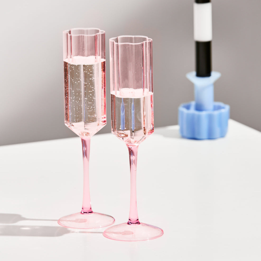 Two x Wave Flutes (Pink)