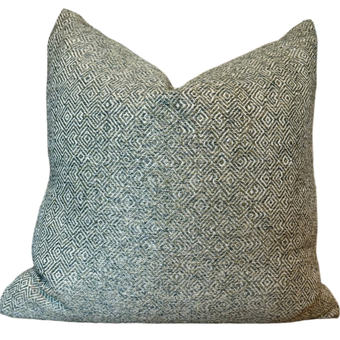 Sage Diamond Patterned Chenille