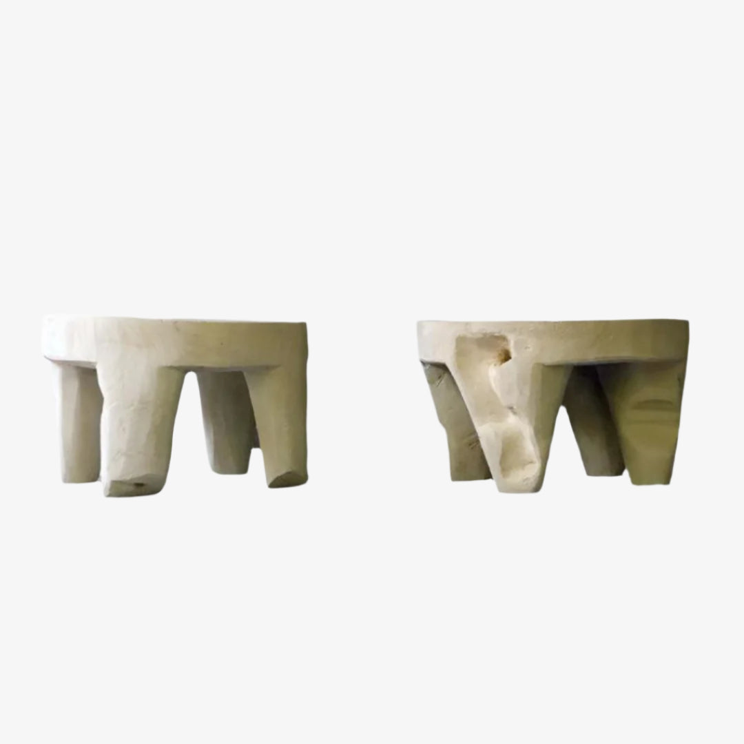 Weathered Java Teak Low Stool