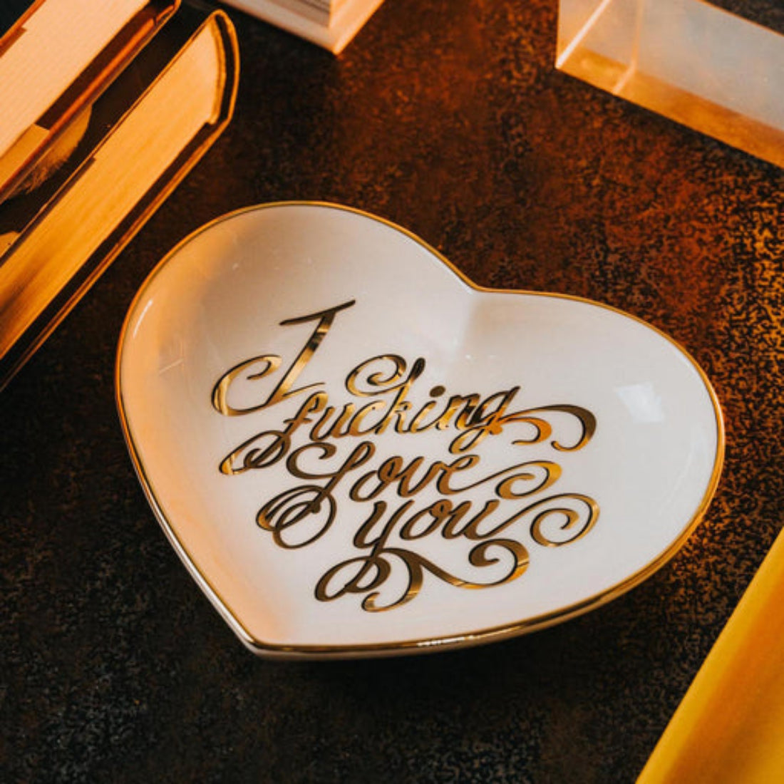 I Fucking Love You Heart Dish