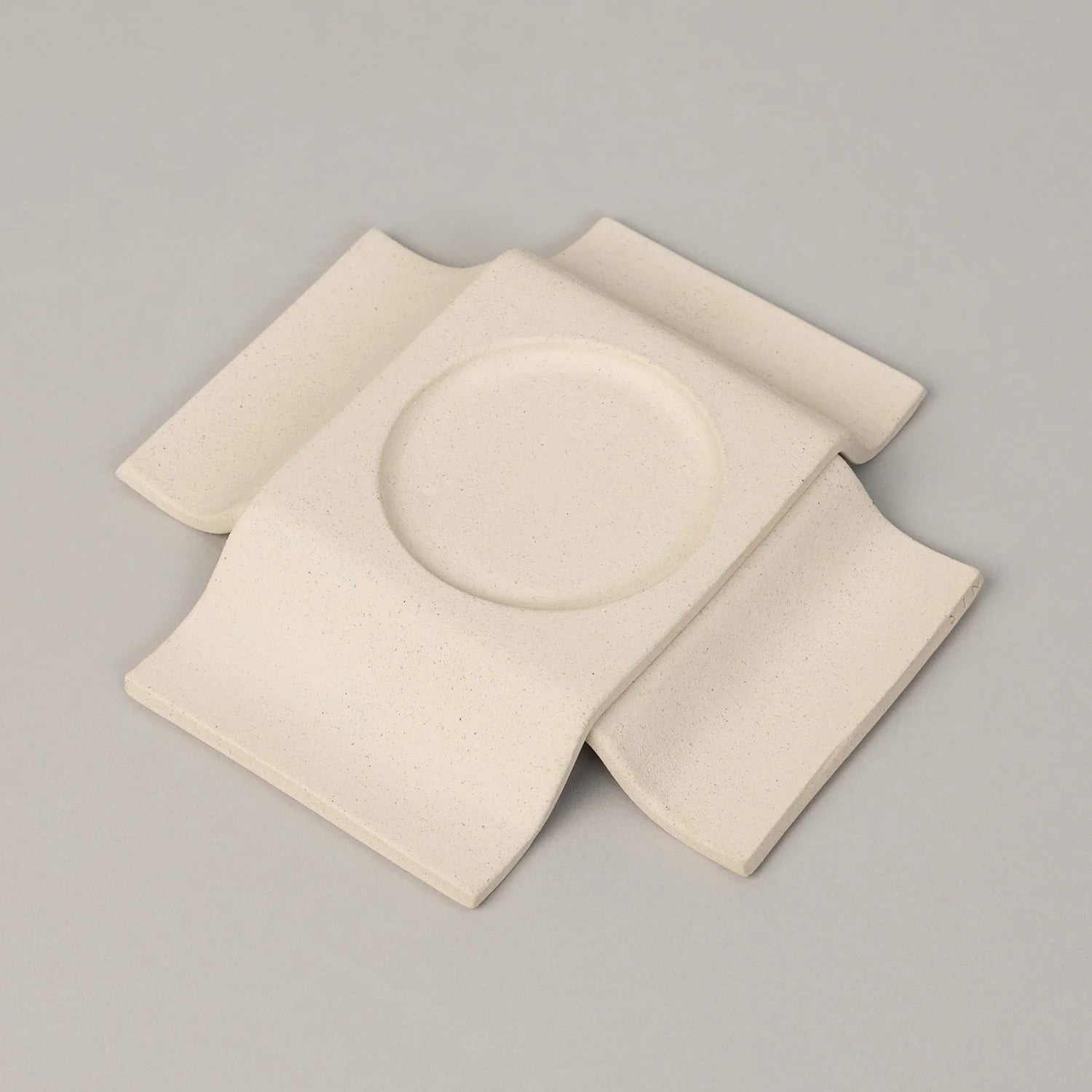 Noor Pillar Candleholder Short - Bone