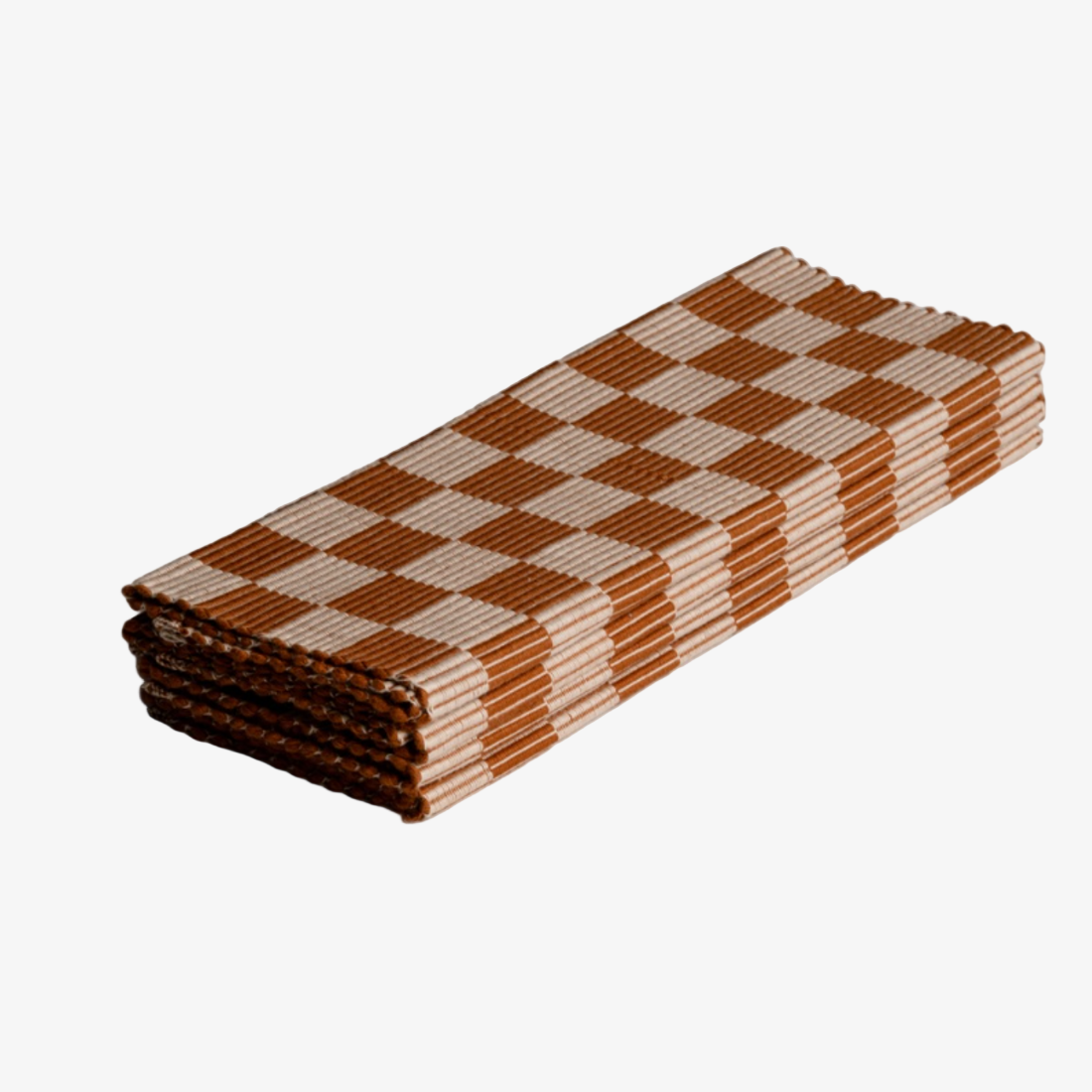 Brown Checkered Placemats Set of 4