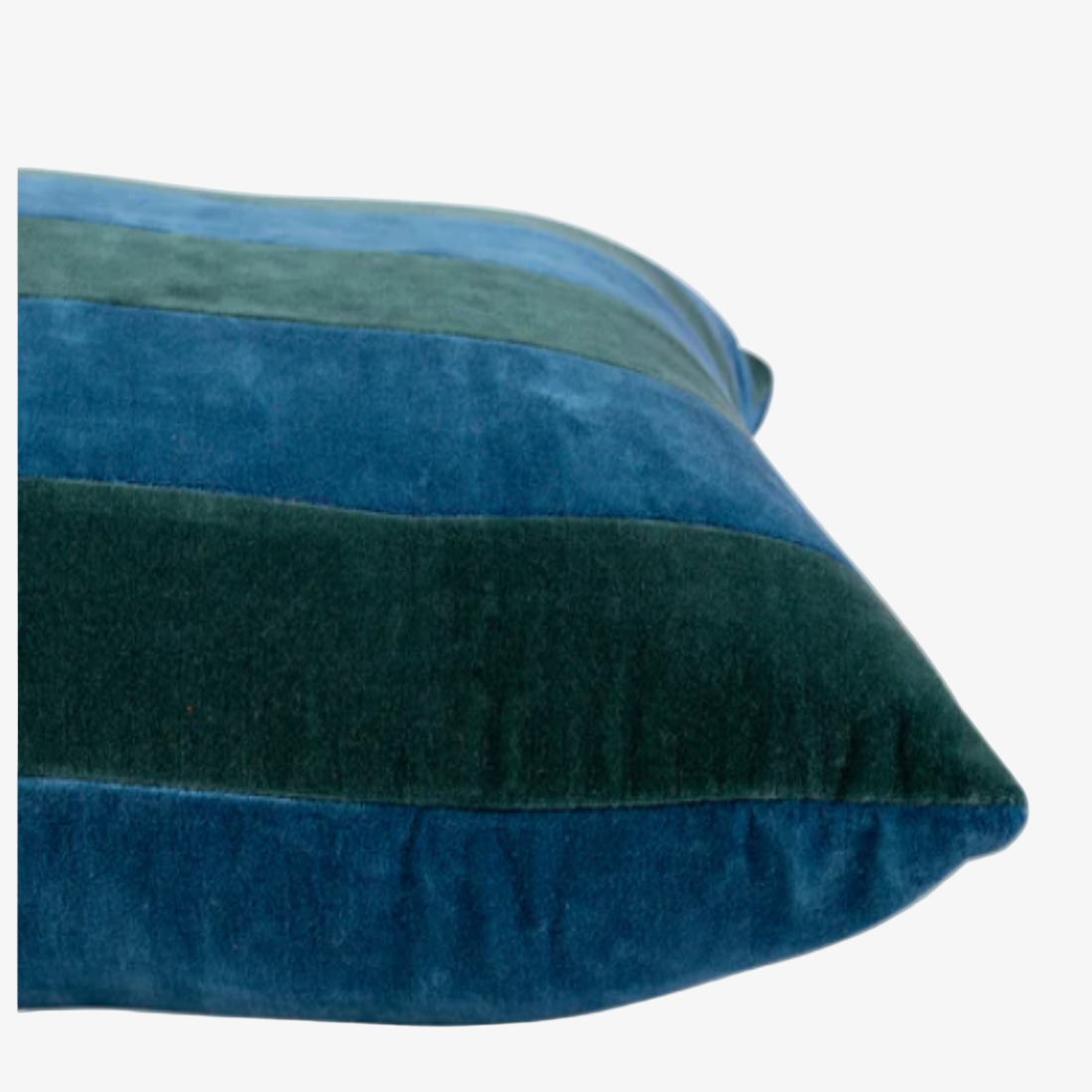 Striped Velvet Lumbar Pillow Green + Peacock