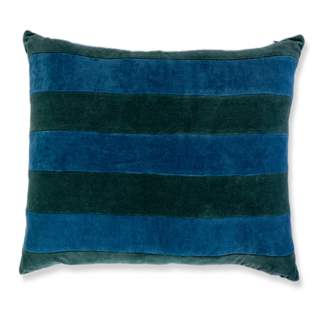 Striped Velvet Lumbar Pillow Green + Peacock