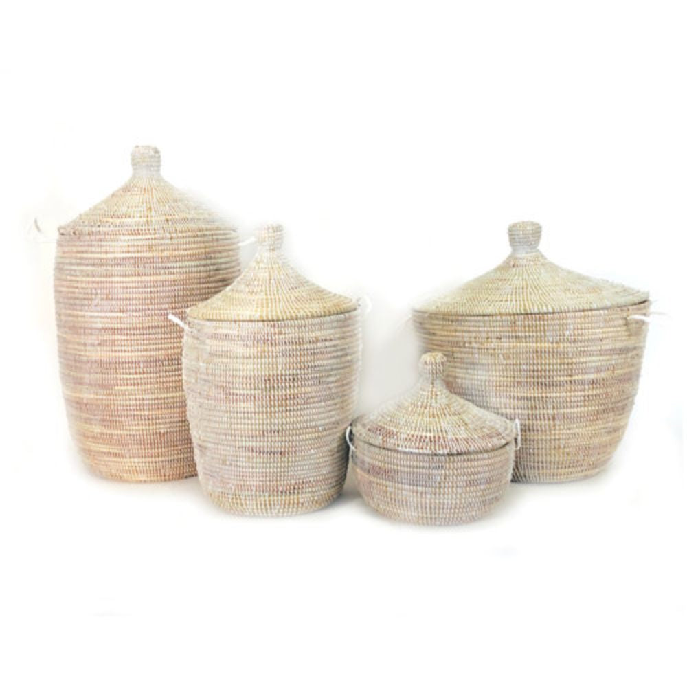 Dou Lid Storage Basket Monochrome White - Medium