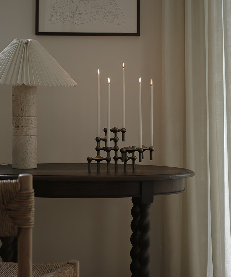 STOFF Nagel Taper Candle by Ester & Erik (White) Set of 3