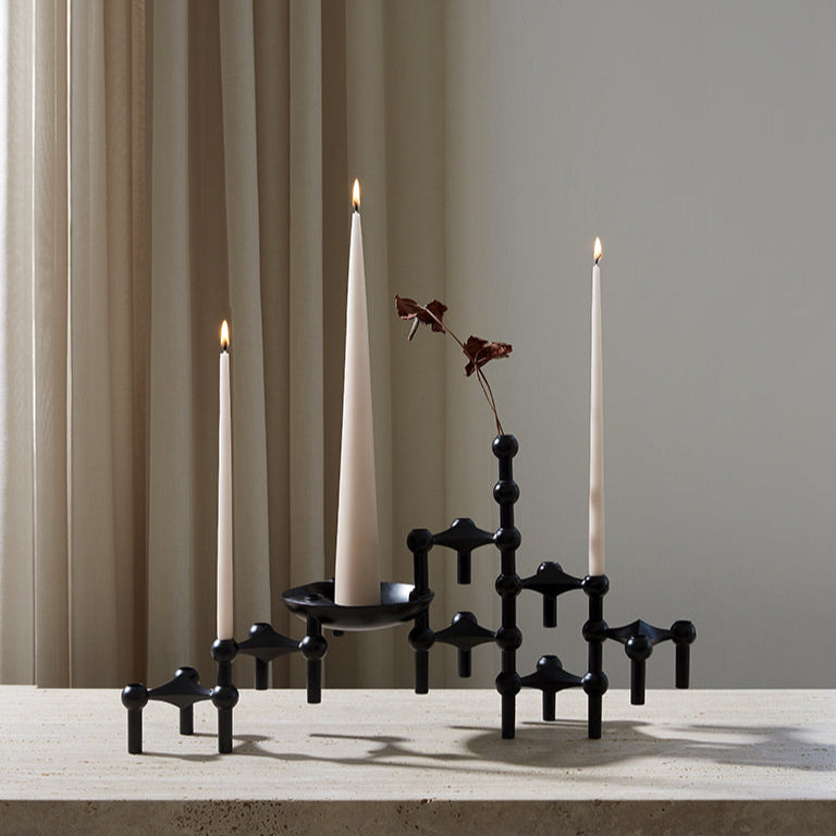 Candle Holder (Black) - Set of 3