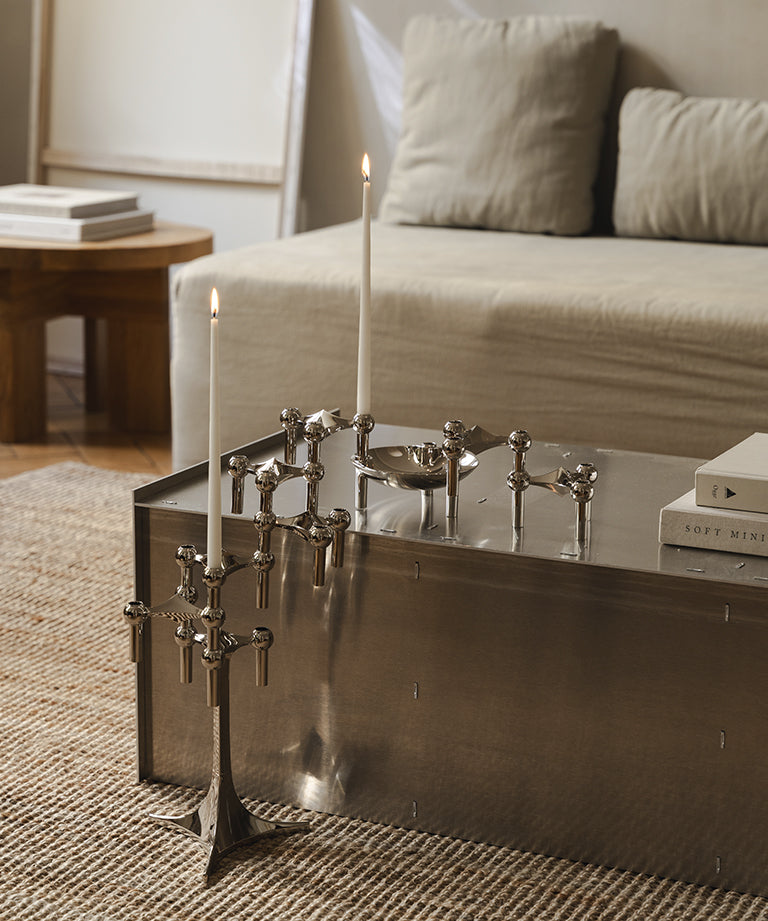 STOFF Nagel Taper Candle by Ester & Erik (White) Set of 3