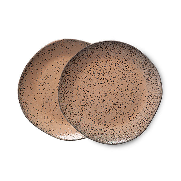 Gradient Dessert Plate Set of 2 Taupe