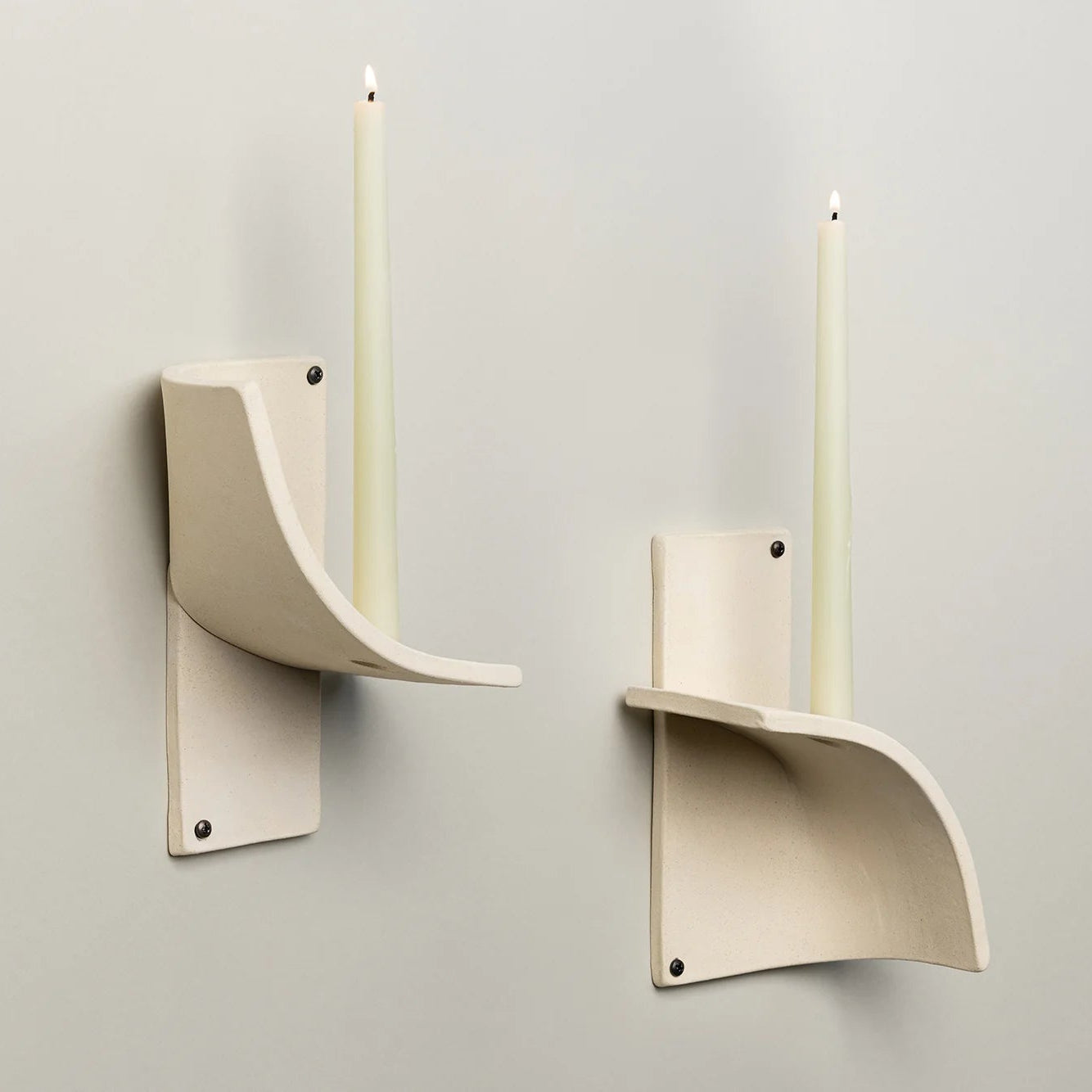 Kahn Candle Sconce - Bone