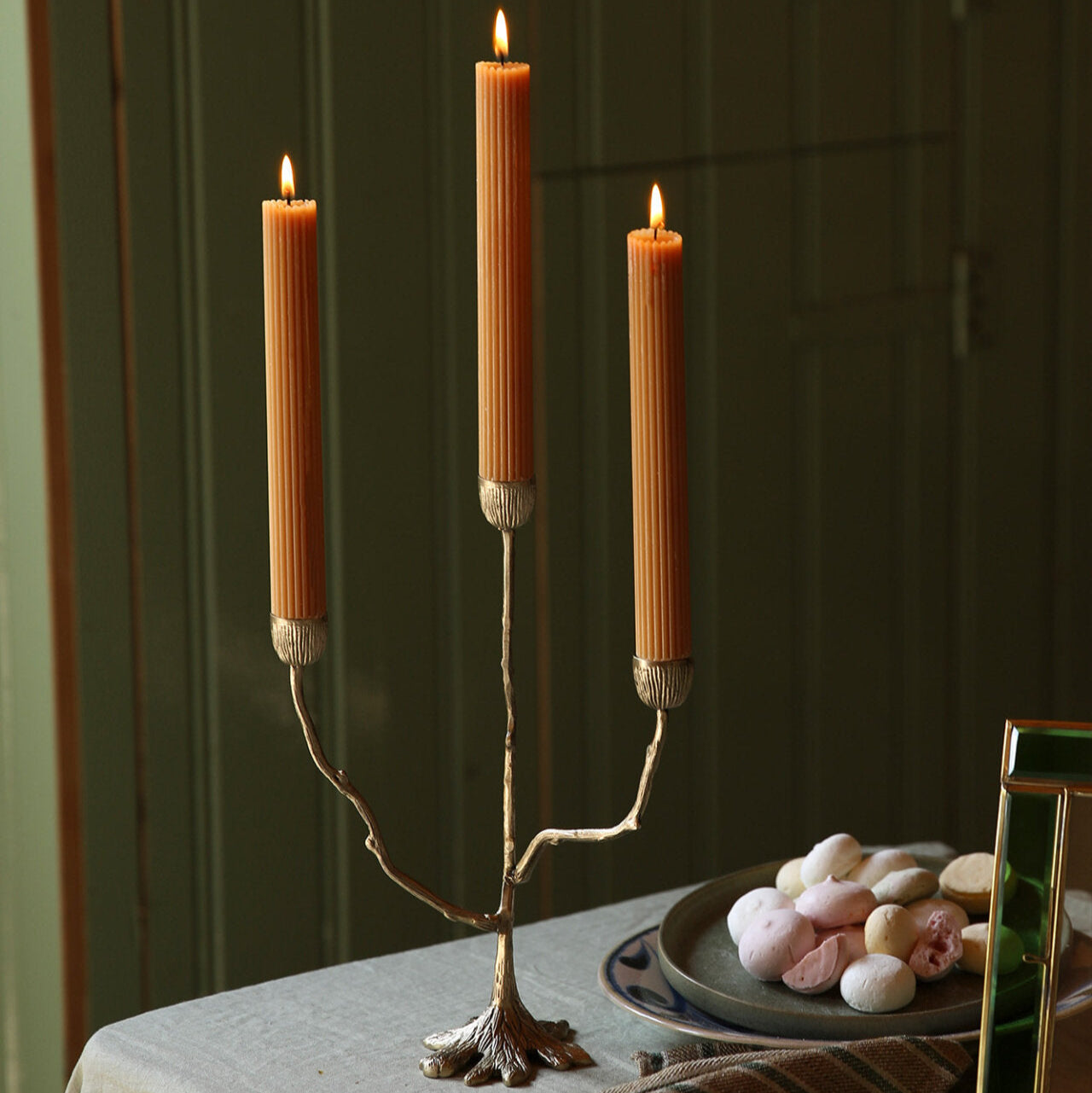 Misty Triple Candle Holder with 3 Arms