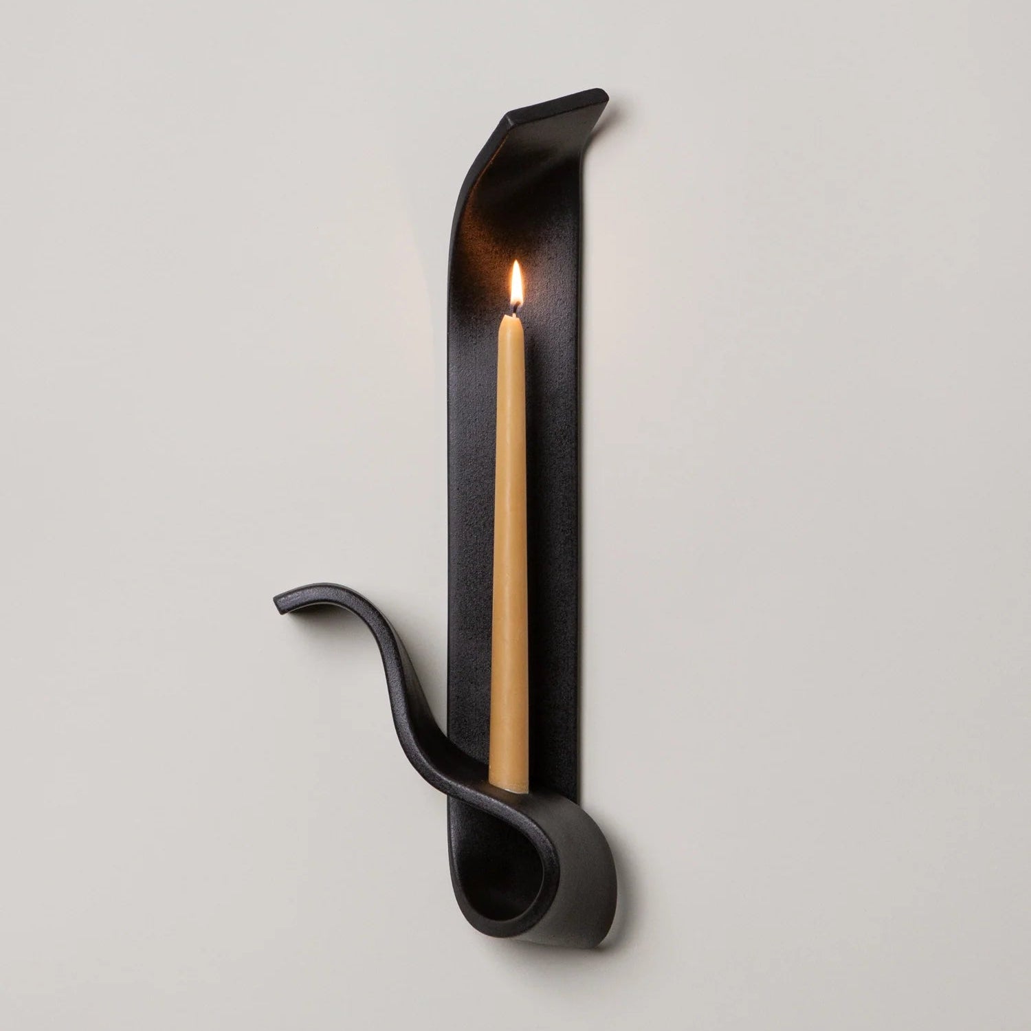Moonara Candle Sconce - Black
