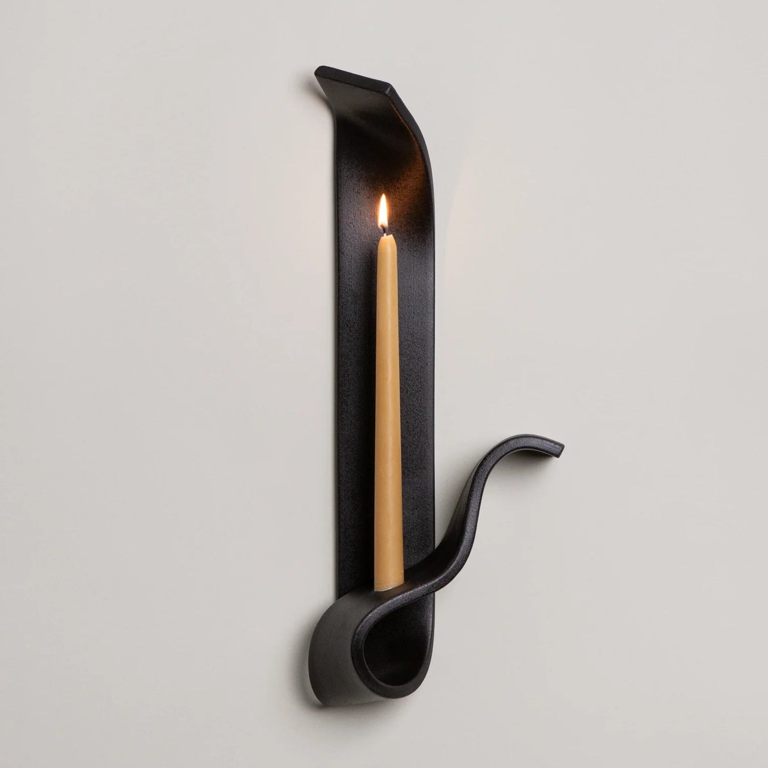 Moonara Candle Sconce - Black
