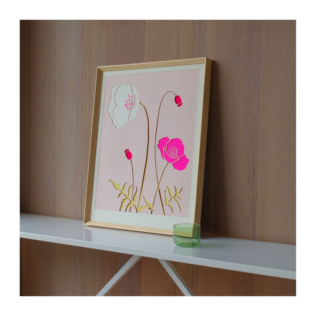 Pink Iceland Poppy 18" x 24" Framed