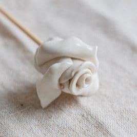 Mini Porcelain Rose Diffuser Wood Stick