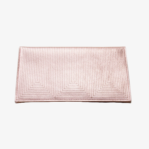 Metallic Rose Gold Leather Wallet