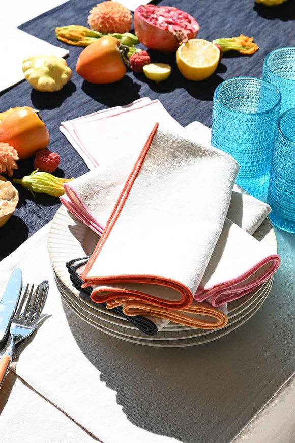 Rainbow Burlap Napkin Set