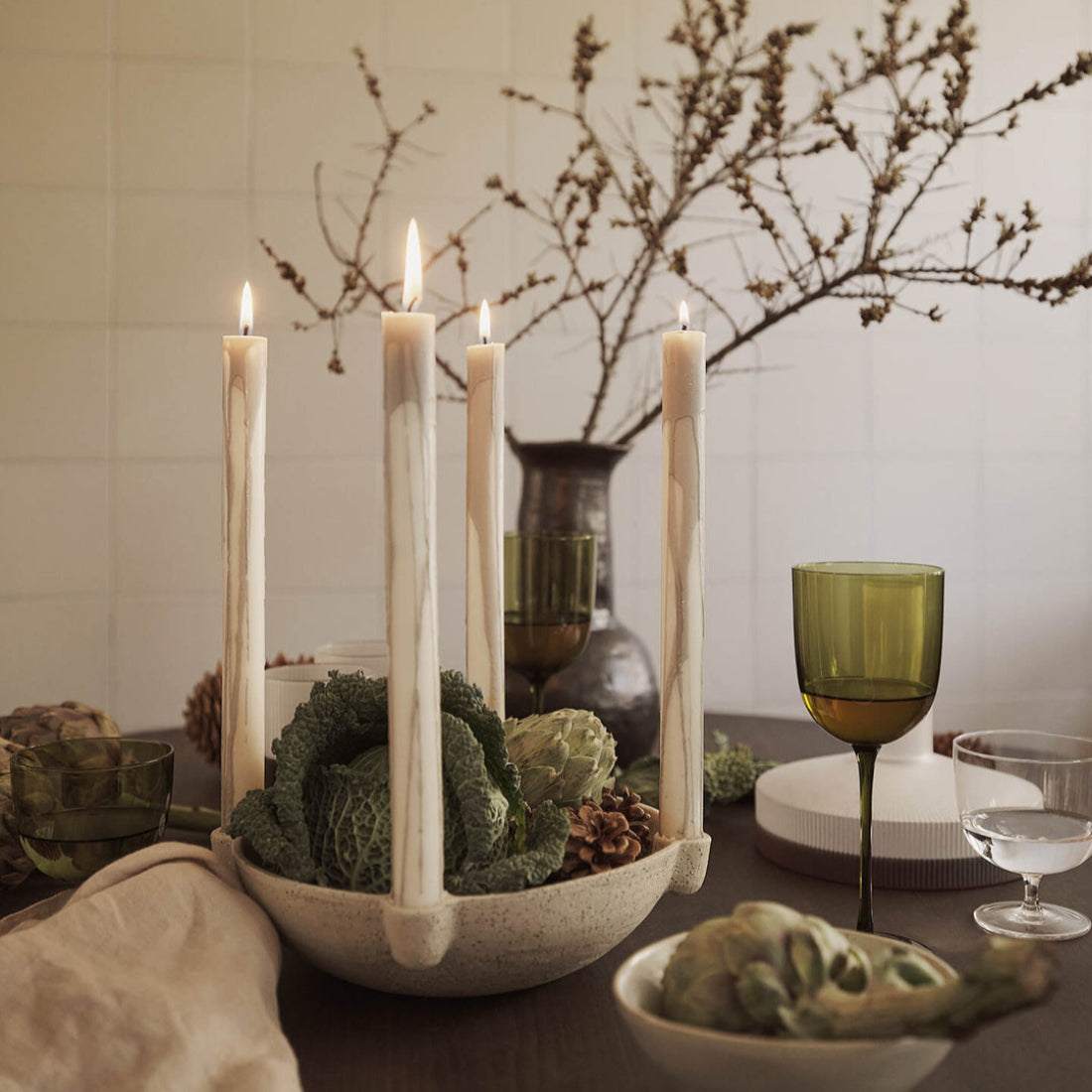 Bowl Candle Holder - Large - Ceramic