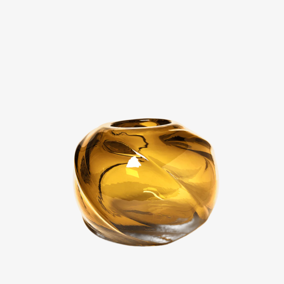 Water Swirl Vase - Round