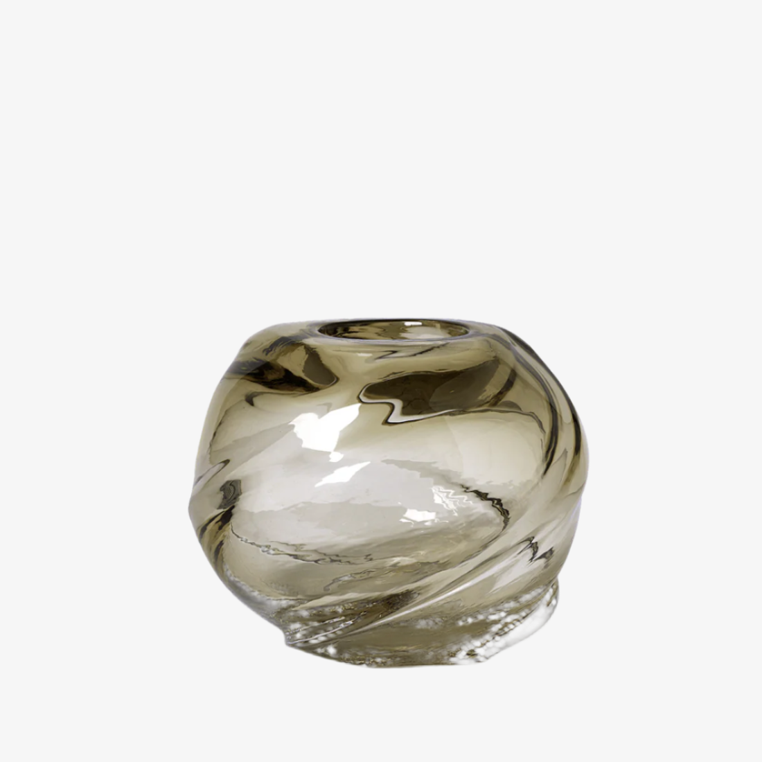 Water Swirl Vase - Round