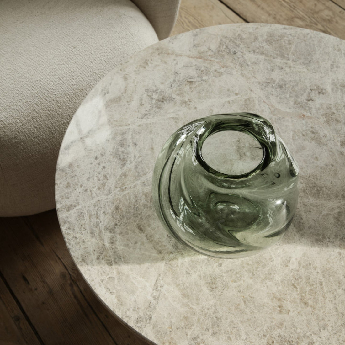 Water Swirl Vase - Round