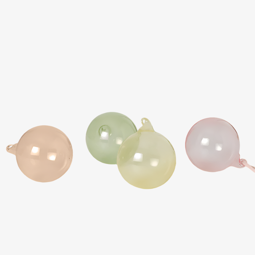 Glass Baubles Set of 4
