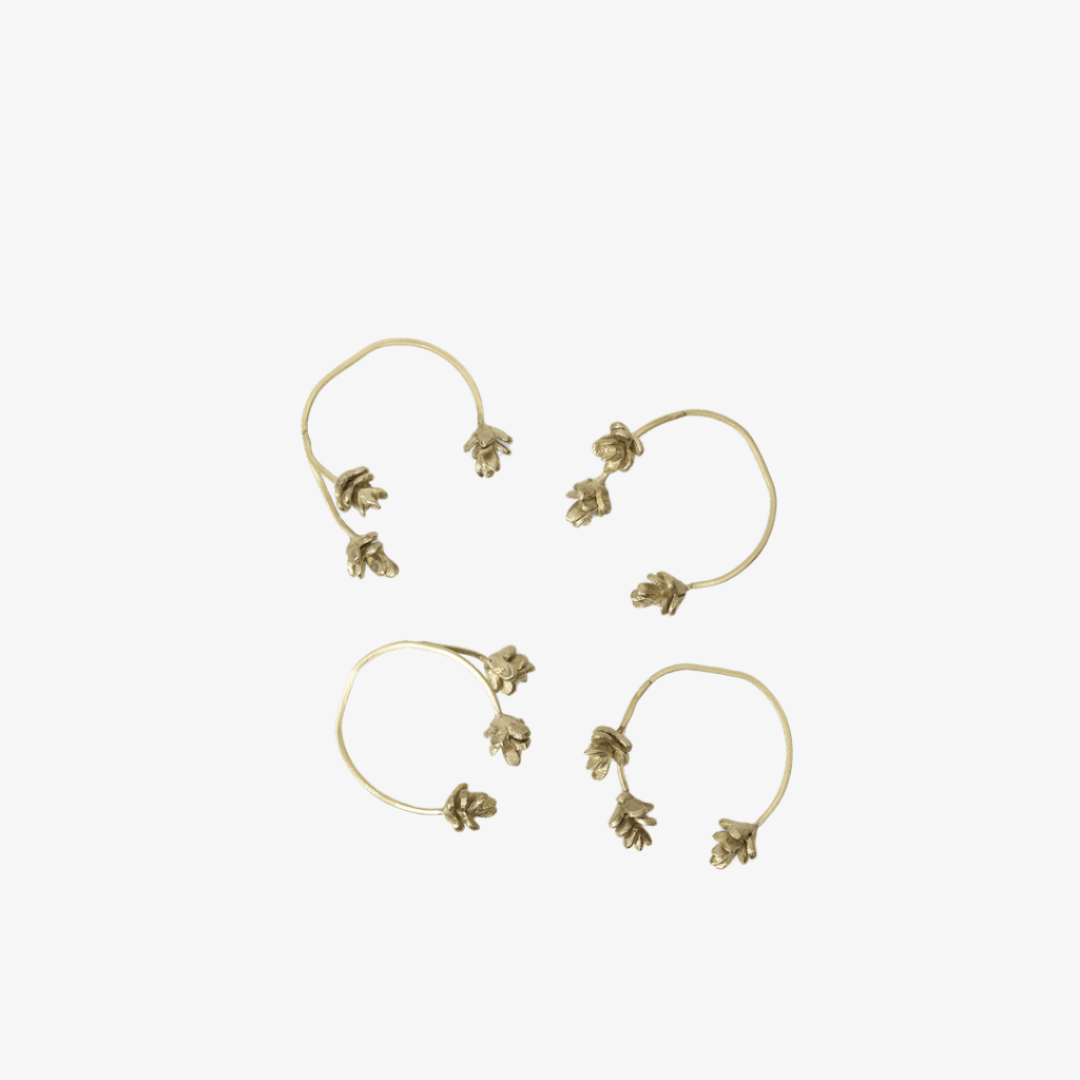 Forest Napkin Rings - Set of 4 - Brass