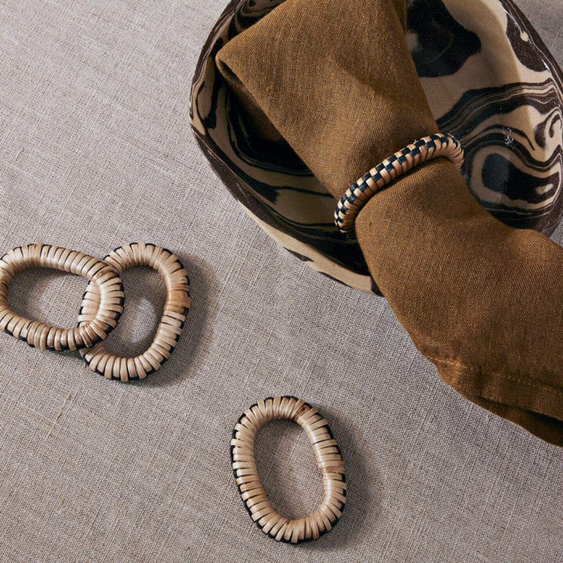Weave Napkin Rings - Set of 4