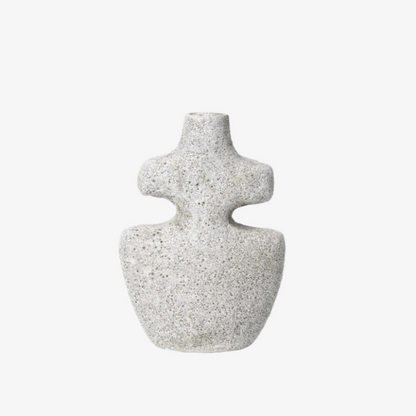 Yara Candle Holder Medium Grey Pumice