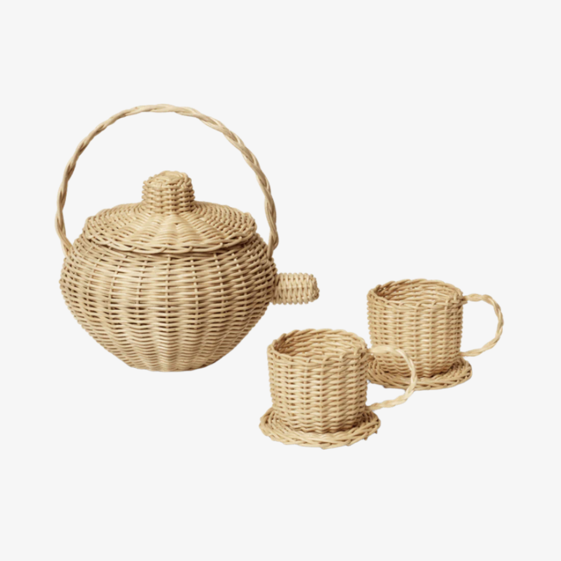 Rattan Tea Set