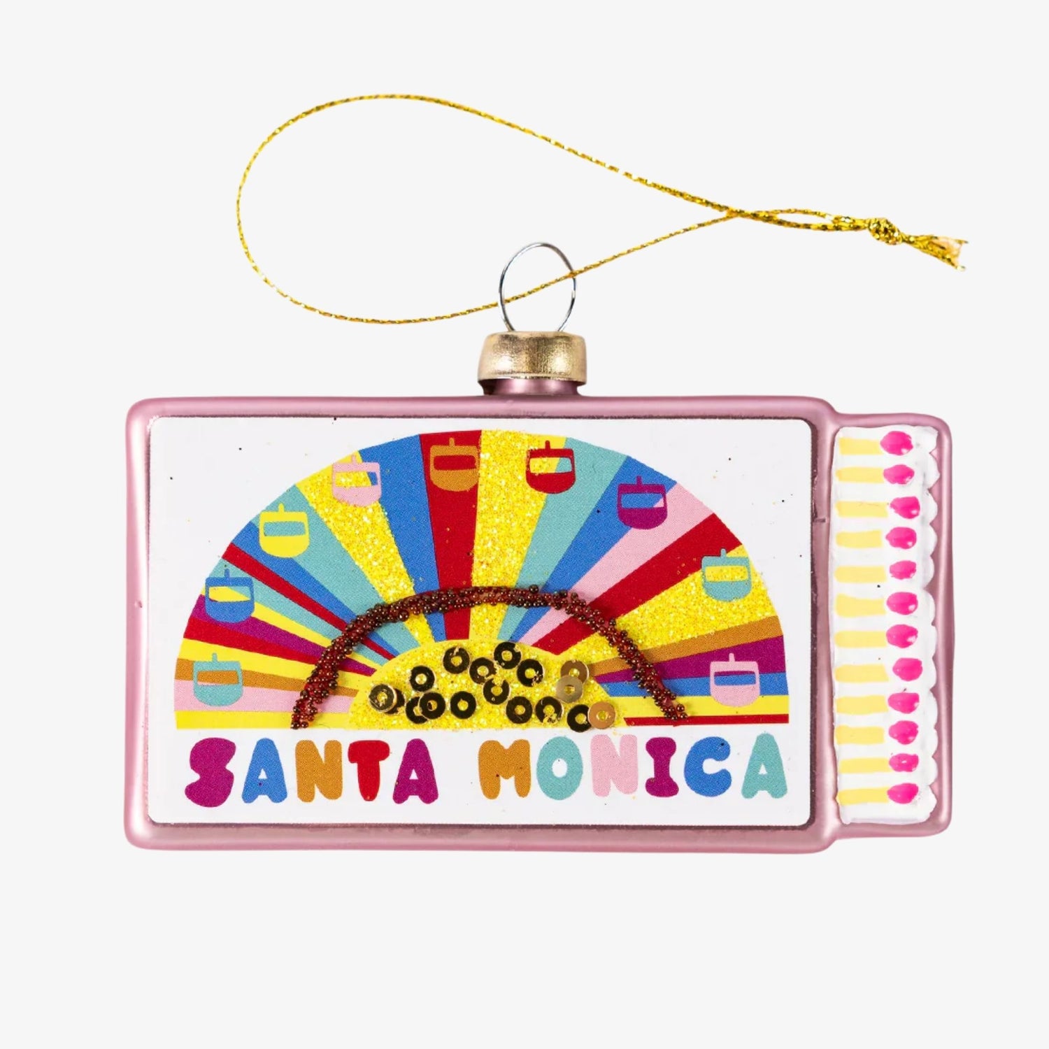 Santa Monica Matchbook Ornament