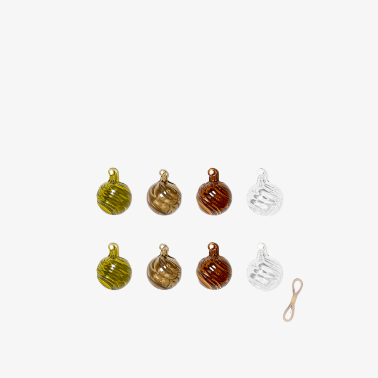 Twirl Ornaments - S - Set of 8