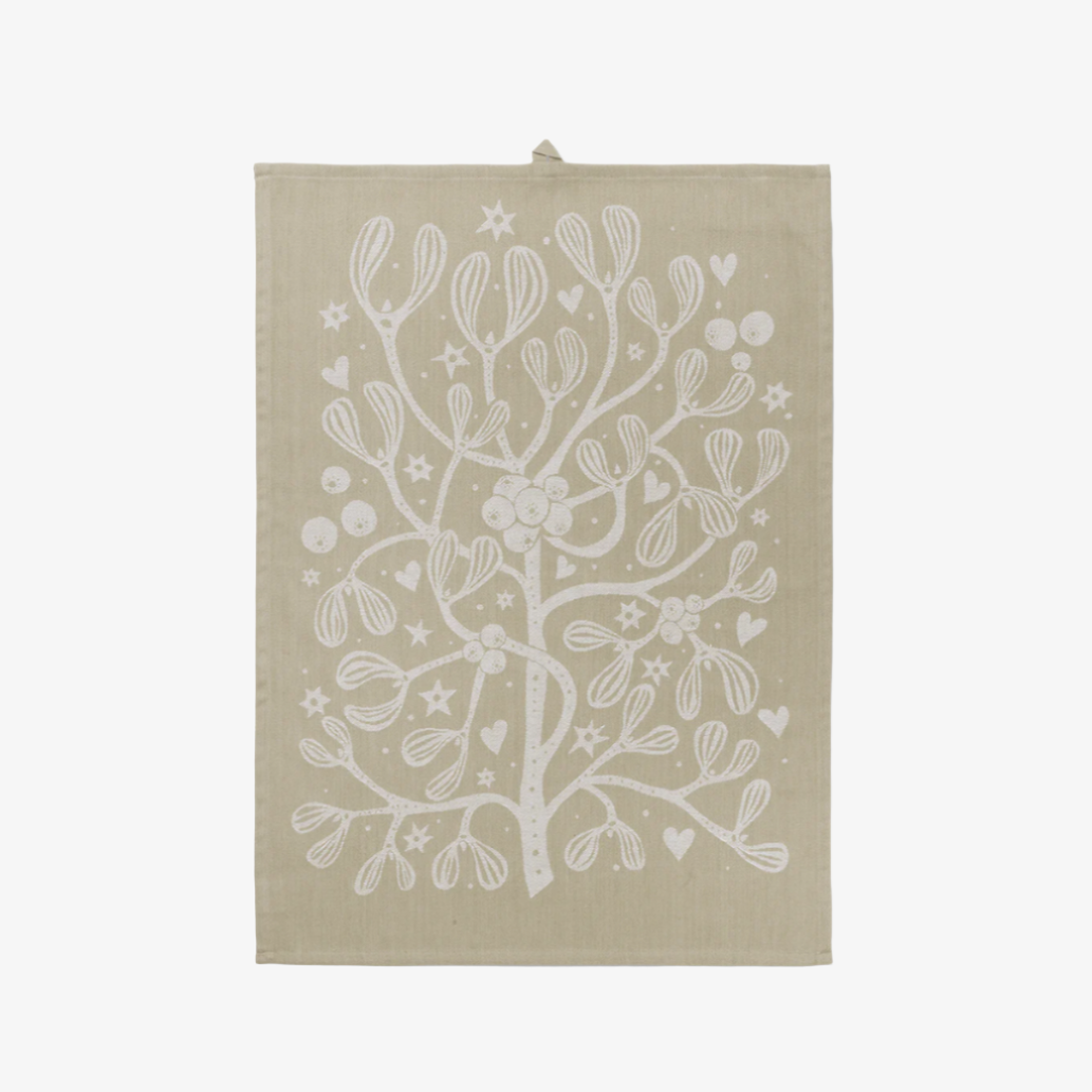 Mistletoe Tea Towel