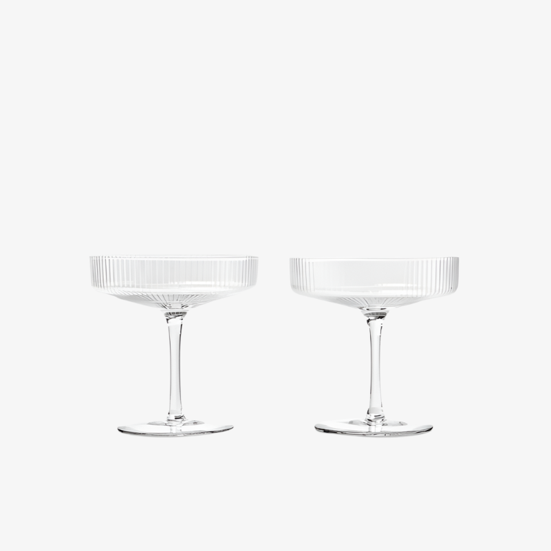 Ripple Champagne Saucers - Set of 2