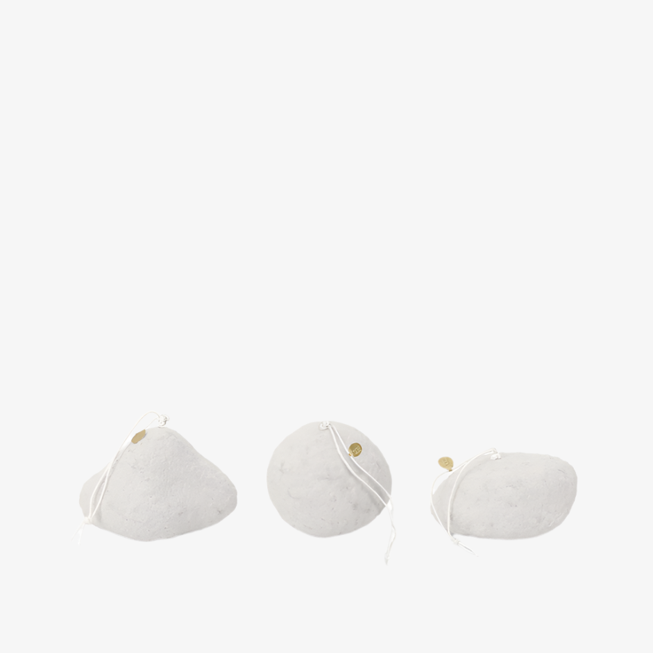 Snowball Ornaments - Set of 3