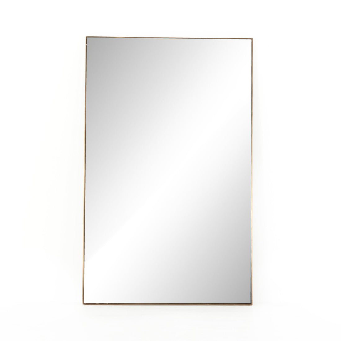 Georgina Rectangle Floor Mirror - Polished Brass